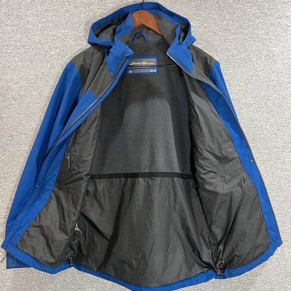 Eddie Bauer Weather Edge Plus Stretch Jacket Men's Small Blue Softshell - Picture 11 of 16